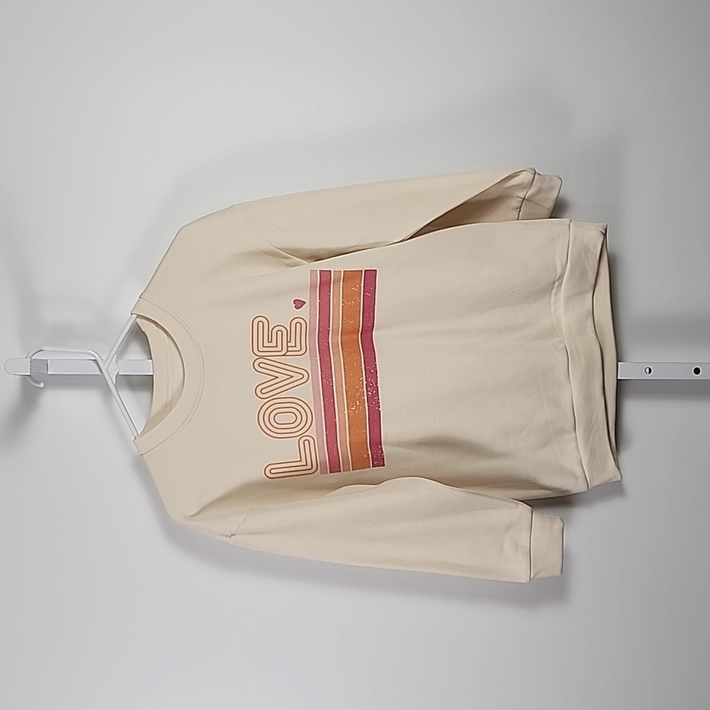 Sugar Stitch "Love" Crewneck Sweatshirt Size S BNWOT